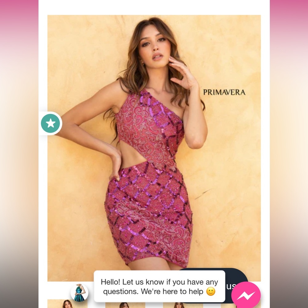 PRIMAVERA COURTURE PINK HOMECOMING DRESS